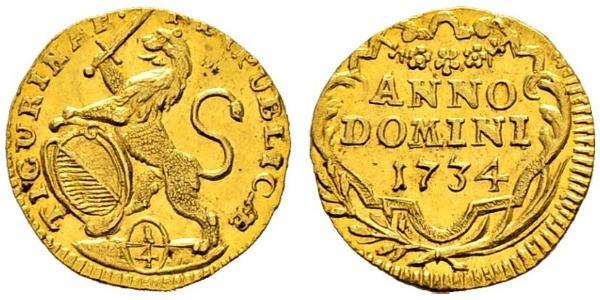 1/4 Ducat Switzerland Gold 