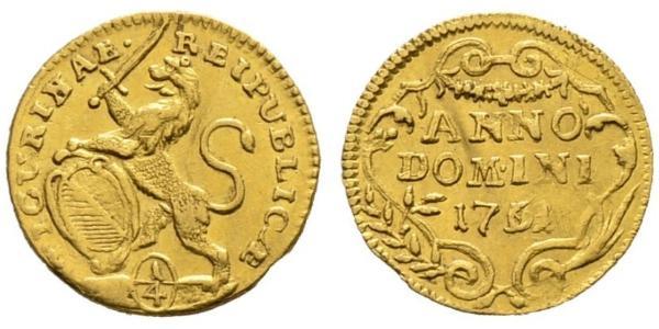 1/4 Ducat Switzerland Gold 