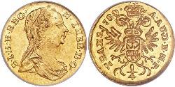 1/4 Ducat Saint-Empire romain germanique (962-1806) Or Maria Theresa of Austria (1717 - 1780)