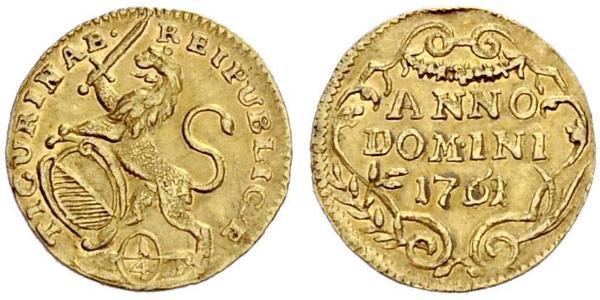 1/4 Ducat Suiza Oro 