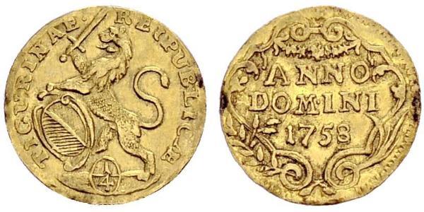 1/4 Ducat Svizzera Oro 