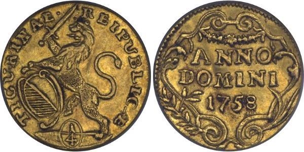 1/4 Ducat 瑞士 金 