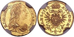 1/4 Ducat 神圣罗马帝国 (962 - 1806) 金 玛丽亚·特蕾西亚 (1717 - 1780)