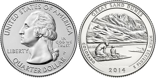 1/4 Dólar Estados Unidos de América (1776 - ) Cobre George Washington