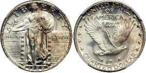 1/4 Dólar Estados Unidos de América (1776 - ) Plata 
