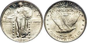 1/4 Dólar Estados Unidos de América (1776 - ) Plata 