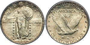 1/4 Dólar Estados Unidos de América (1776 - ) Plata 