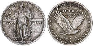 1/4 Dólar Estados Unidos de América (1776 - ) Plata 