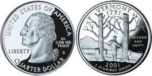 1/4 Dólar Estados Unidos de América (1776 - ) Plata George Washington