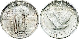 1/4 Dólar Estados Unidos de América (1776 - ) Plata 