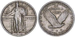 1/4 Dólar Estados Unidos de América (1776 - ) Plata 