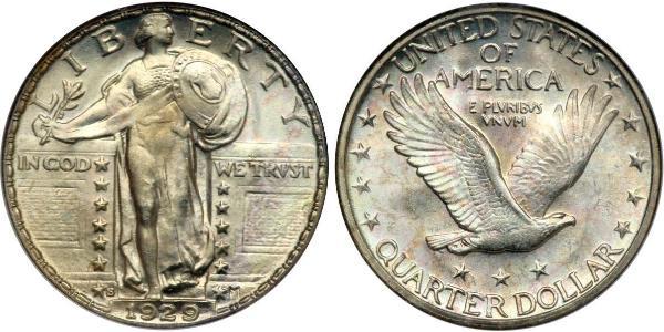 1/4 Dólar Estados Unidos de América (1776 - ) Plata 