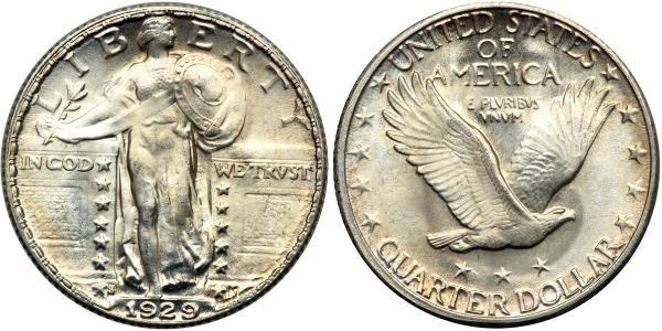 1/4 Dólar Estados Unidos de América (1776 - ) Plata 