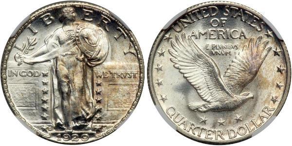 1/4 Dólar Estados Unidos de América (1776 - ) Plata 