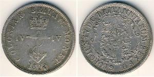 1/4 Dólar Raj Británico (1858-1947) Plata Jorge IV (1762-1830)