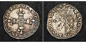 1/4 Ecu France Argent Henri III (roi de France)(1551 - 1589)