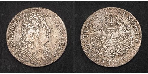 1/4 Ecu Kingdom of France (843-1791) Argent Louis XIV de France (1638-1715)