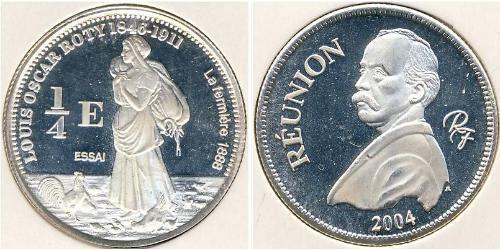 1/4 Euro Reunion Argento 