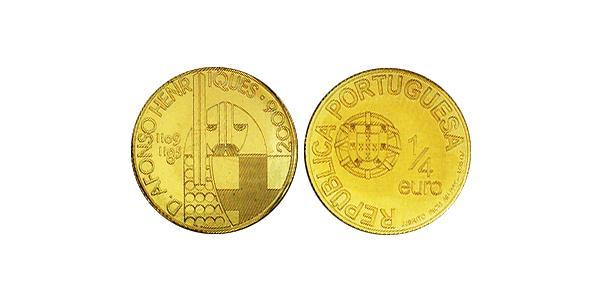 1/4 Euro Portuguese Republic (1975 - ) Gold 