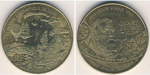 1/4 Euro Quinta República Francesa (1958 - ) Latón 