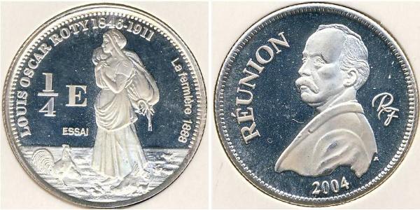 1/4 Euro Reunion Silber 