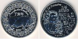 1/4 Euro 法蘭西第五共和國 銀 