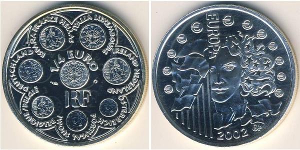 1/4 Euro 法蘭西第五共和國 銀 