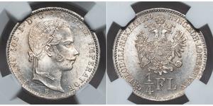 1/4 Florin Impero austriaco (1804-1867) Argento 