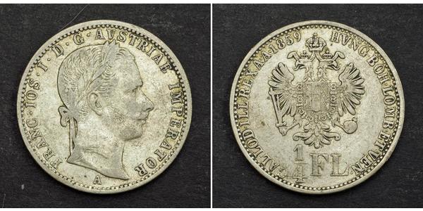 1/4 Florin Impero austriaco (1804-1867) Argento 