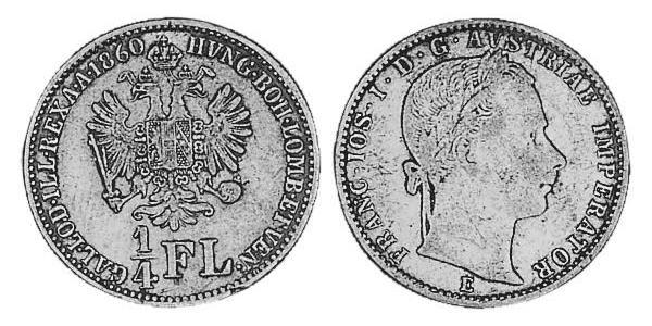 1/4 Florin Impero austriaco (1804-1867) Argento 