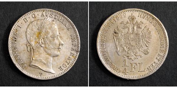 1/4 Florin Impero austriaco (1804-1867) Argento 