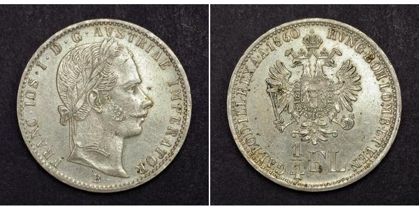 1/4 Florin Impero austriaco (1804-1867) Argento 