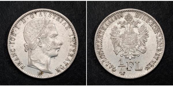 1/4 Florin Austrian Empire (1804-1867) Silver 