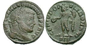 1/4 Follis Imperio romano (27BC-395) Bronce Maximiano (250-310)