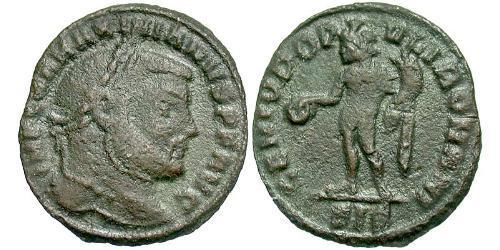 1/4 Follis Impero romano (27BC-395) Bronzo Massimiano (250-310)
