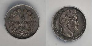 1/4 Franc Julimonarchie (1830-1848) Silber Louis-Philippe I (1773 -1850)