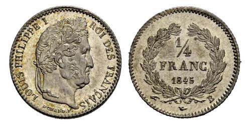 1/4 Franc July Monarchy (1830-1848) Silver Louis Philippe I of France (1773 -1850)