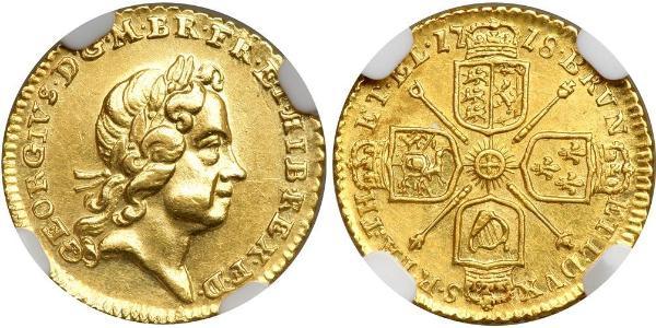 1/4 Guinea Royaume-Uni / Royaume de Grande-Bretagne (1707-1801) Or George I (1660-1727)