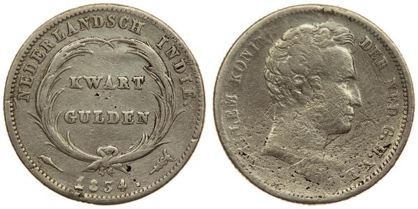 1/4 Gulden Regno dei Paesi Bassi (1815 - ) Argento 