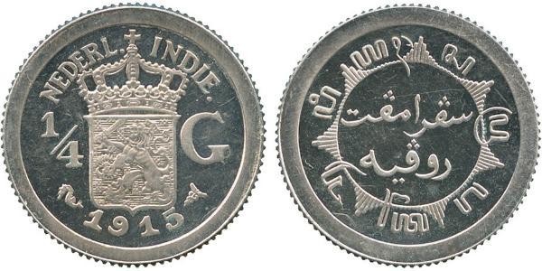 1/4 Gulden Niederlande Silber 