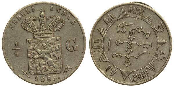 1/4 Gulden Niederlande Silber 