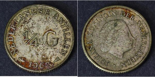1/4 Gulden Niederländische Antillen (1954 – 2010) Silber Juliana of the Netherlands (1909 – 2004)
