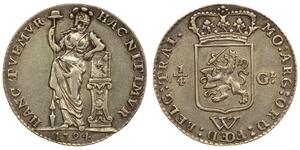 1/4 Gulden Netherlands Silver 