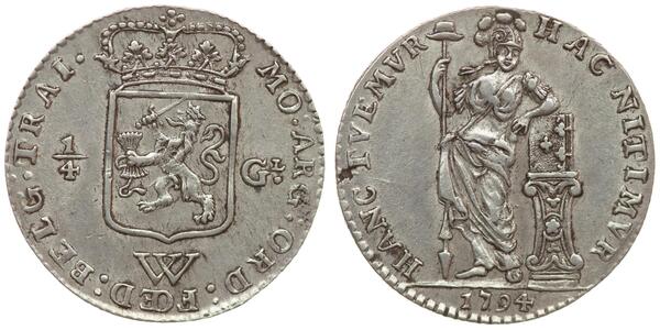 1/4 Gulden 荷兰 銀 