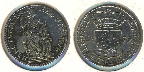 1/4 Gulden 荷蘭共和國 (1581 - 1795) 銀 
