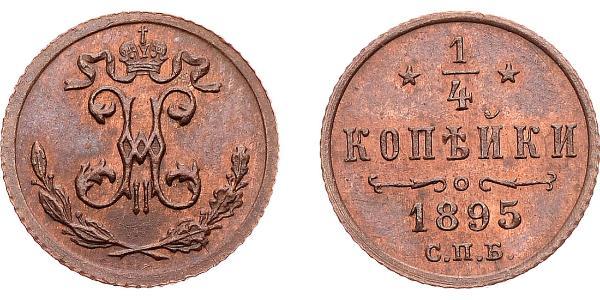 1/4 Kopeck Russian Empire (1720-1917) Copper Nicholas II (1868-1918)