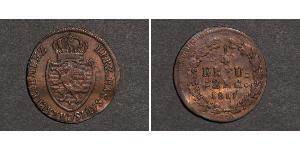 1/4 Kreuzer Ducado de Nassau (1806 - 1866) / States of Germany Cobre 