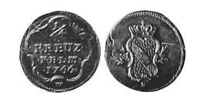 1/4 Kreuzer Margraviat de Bade-Durlach (1535 - 1771) Cuivre 