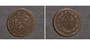 1/4 Kreuzer Herzogtum Nassau (1806 - 1866) / States of Germany Kupfer 