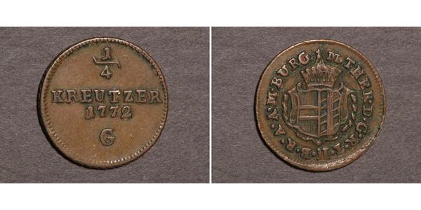 1/4 Kreuzer 奥地利历史 (1156 - 1806) 銅 